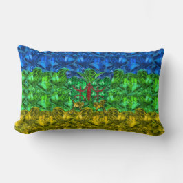 Herz und Schmetterling im Hintergrund der Amazigh- Lendenkissen