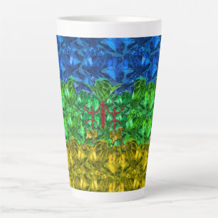 Herz und Schmetterling im Hintergrund der Amazigh- Milchtasse