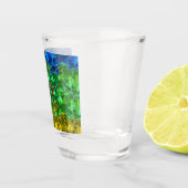 Herz und Schmetterling im Hintergrund der Amazigh- Schnapsglas (Rechts)