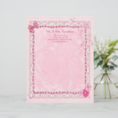 Herz und Schmetterlinge Hochzeitsletterpapier Briefkopf (Stehend Vorderseite)