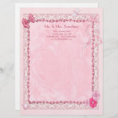 Herz und Schmetterlinge Hochzeitsletterpapier Briefkopf (Vorne/Hinten)