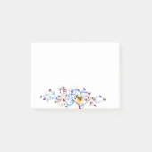 Herz und Schmetterlinge Post-it Klebezettel (Vorderseite)