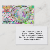 Herz-und Schmetterlings-Visitenkarte Visitenkarte (Vorne/Hinten)