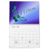 Herz und Schmetterlingsfantasie Kalender (Jan 2027)