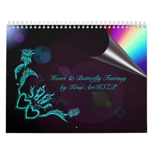 Herz und Schmetterlingsfantasie Kalender (Titelbild)