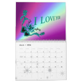 Herz und Schmetterlingsfantasie Kalender (Mär 2026)