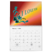 Herz und Schmetterlingsfantasie Kalender (Feb 2026)