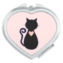 Herz und Schwarze Katze