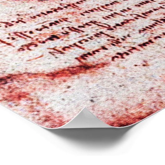 Herz und seine Blutgefäße Leonardo Da Vinci, rot Poster (Ecke)