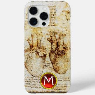 Herz und seine Blutgefäße Pergament Gem Monogramm Case-Mate iPhone Hülle