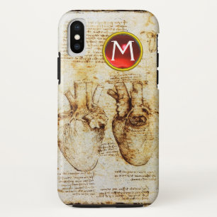 Herz und seine Blutgefäße Pergament Gem Monogramm Case-Mate iPhone Hülle
