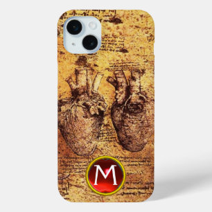 Herz und seine Blutgefäße Pergament Gem Monogramm Case-Mate iPhone Hülle
