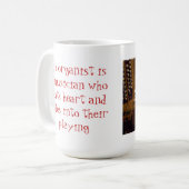 Herz- und Sohleorganist-Tasse Kaffeetasse (Vorderseite Links)