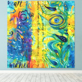 Herz und Soul: Abstrakt minimalistisch Leinwanddruck (Insitu (Holzboden))