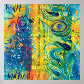 Herz und Soul: Abstrakt minimalistisch Poster (Vorne)