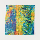 Herz und Soul: Abstrakt minimalistisch Wandteppich (Vorderseite)