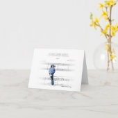 Herz und Soul - Blue Jay Note Card Karte (Gelbe Blume)