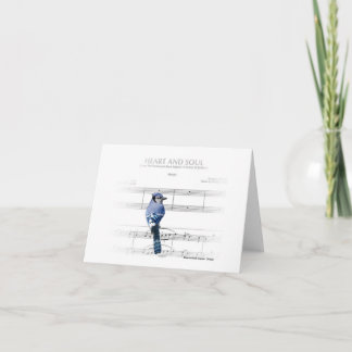 Herz und Soul - Blue Jay Note Card Karte