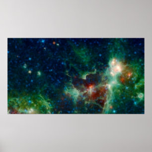 Herz-und Soul-Nebelfleck-Fraktal Poster