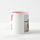 Herz und Soul Rosa Text Kunst Custom Foto Tasse (Zentrum)
