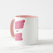 Herz und Soul Rosa Text Kunst Custom Foto Tasse (Vorderseite Links)