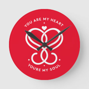 Herz und Soul Runde Wanduhr