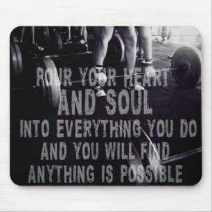 Herz und Soul - Workout Motivierend Mousepad