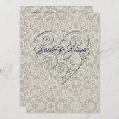 Herz und Spitze Save The Date (Vorne/Hinten)