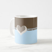 Herz- und Spitzen-Design Kaffeetasse (Vorderseite Links)