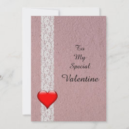 Herz- und Spitzen-Special Valentinstag Feiertagskarte