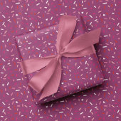 Herz und Sprinklen lila rosa Valentin Geschenkpapier