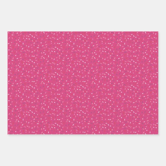 Herz und Sprinklen rosa lila Valentinin Geschenkpapier Set (Vorderseite 3)