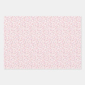 Herz und Sprinklen rosa lila Valentinin Geschenkpapier Set (Vorderseite)