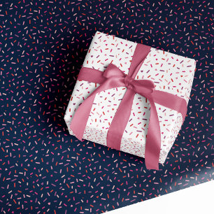 Herz und Sprinklen rosa Marineinfanterie Valentins Geschenkpapier Set