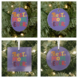 Herz und Sterne Beste Mama je Keramik Ornament