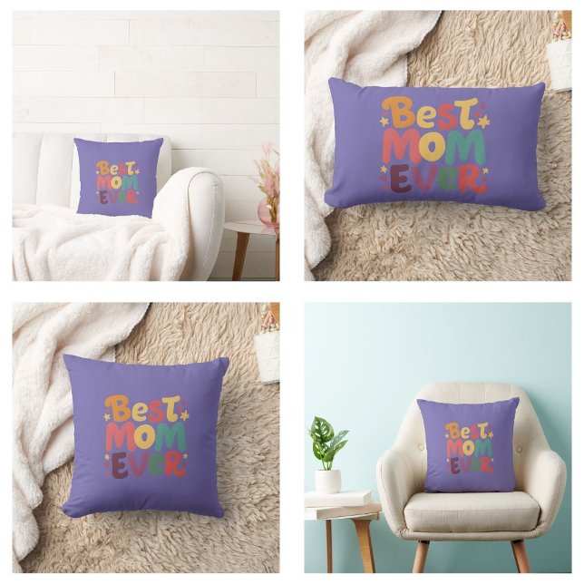 Herz und Sterne Beste Mama je Lendenkissen (Hearts and Stars Best Mom Ever pillows)