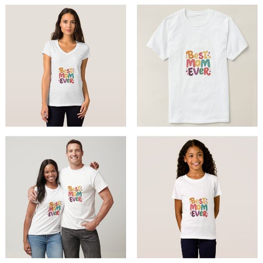 Herz und Sterne Beste Mama je T-Shirt