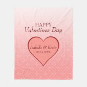 Herz und Sterne Fleecedecke (Vorderseite)