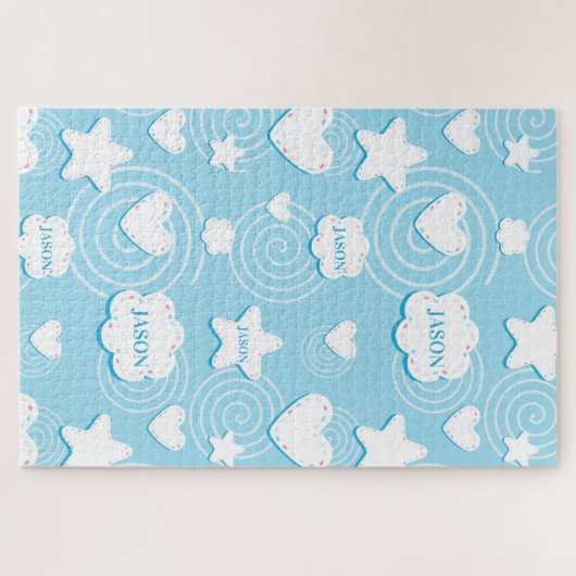 Herz und Sterne Puzzle (Horizontal)