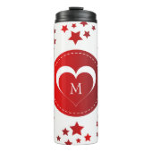 Herz und Sterne Thermosbecher (Vorderseite)