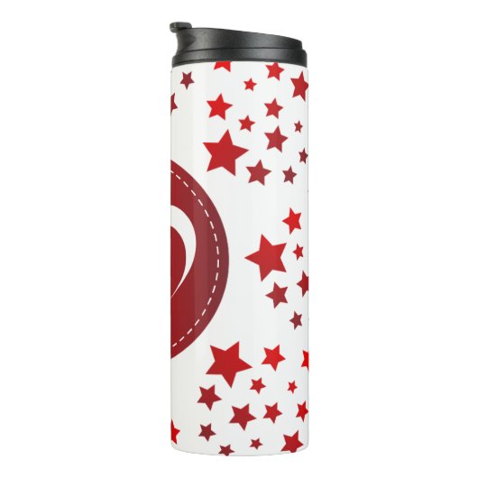 Herz und Sterne Thermosbecher (Nach rechts gedreht)