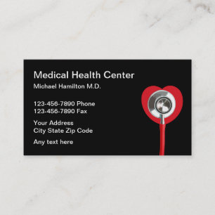 Herz- und Stethoscope Medical Business Cards Visitenkarte