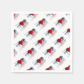 Herz-und Stethoscope-Party Serviette (Vorderseite)