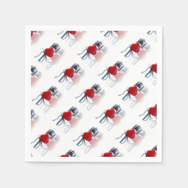 Herz-und Stethoscope-Party Serviette