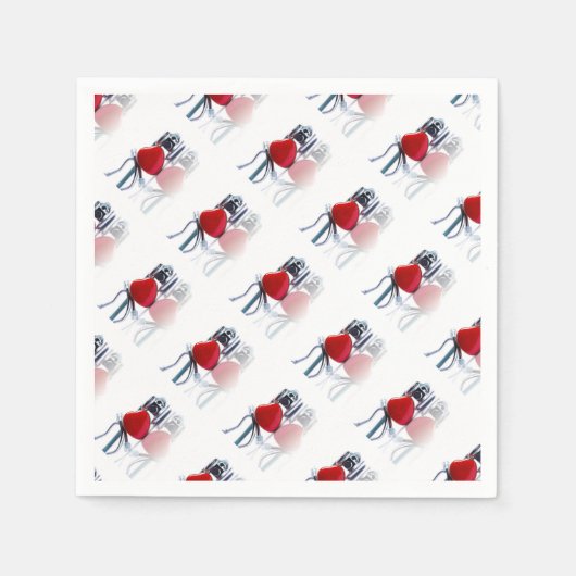 Herz-und Stethoscope-Party Serviette (Vorderseite)