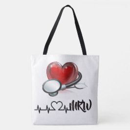 Herz und Stethoskop Große Tasche