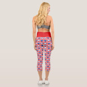 Herz und Streifen Capri Leggings (Rückseite)