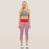 Herz und Streifen Capri Leggings (Vorderseite)
