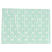 Herz und Streifen Große Geschenktüte (Rückseite)