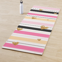 Herz und Streifen Yogamatte